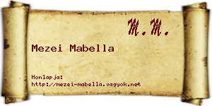 Mezei Mabella névjegykártya